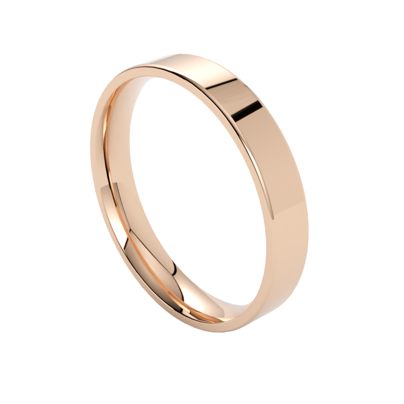 Subtelna klasyczna obrączka ślubna różowe złoto 585